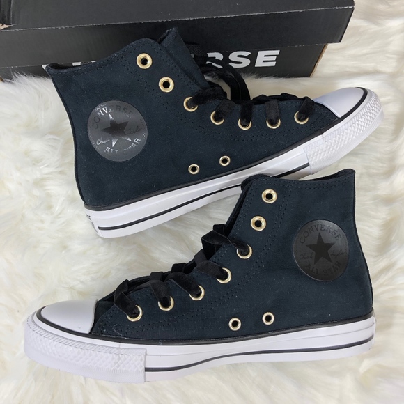 Converse Shoes - Converse High Top Black Velvet Chuck All Star 7.5